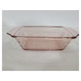 Anchor Hocking pink glass loaf pan