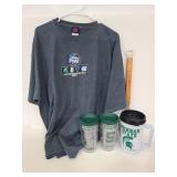 2009 Final 4 Spartan tee, spatula and cups