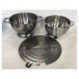 Pampered Chef pot lid strainer and colanders