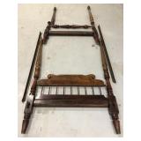 Wooden twin bed frame w/ long posts
