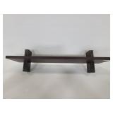 Three piece wood wall shelf