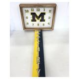 Michigan Wolverine analog clock & BeerThirty sign