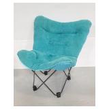 Blue folding butterfly chair