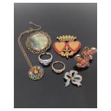 Old vintage jewelry pieces