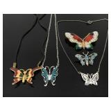 Collection of butterfly jewelry