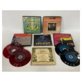 Collection of vintage 45 RPM record sets