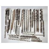 Box of assorted wood drill bits