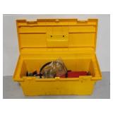 Rubbermaid toolbox of assorted work supplies