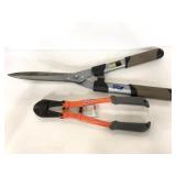 Blue Hawk hedge shear and HDX bolt cutter