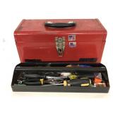 Waterloo tin toolbox with assorted tools