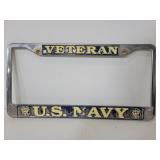 U.S Navy veteran license plate cover