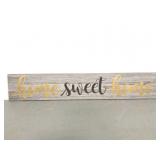 Home Sweet Home gray and gold wall plaque