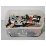 Container of screwdrivers and other supplies