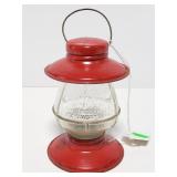 Vintage metal and glass candy lantern