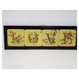 Wood framed resin tile "LOVE" sign