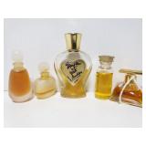 Five vintage mini perfume bottles