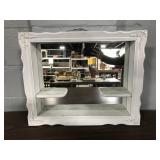 Mirrored white wood shadow box