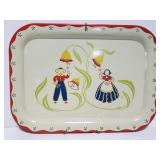 Dutch boy and girl small decor tray