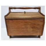 Wood sewing box