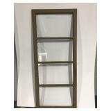 Tall four pane wood framed window