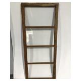 Four glass pane wood framed tall window