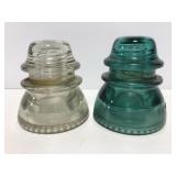 Pair of Hemingray 42 glass insulators