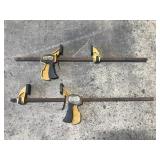 Pair of Quick Grip bar clamps - 32 inch