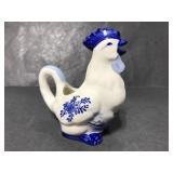 Holland handpainted ceramic rooster creamer
