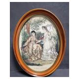 La Mode Illustrée oval framed art