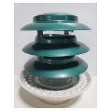 Metal/glass/ceramic art deco candle lamp