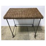 Wicker top end table