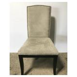 Studded cushioned dining room chair