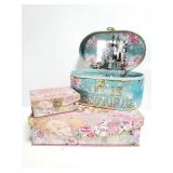 Jewelry and makeup box w/ jewelry