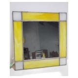 Small square stained glass mirror