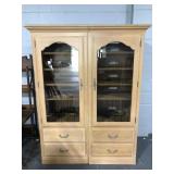 Two piece Ethan Allen music cabinet