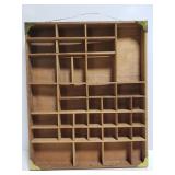 Primitive wood shadow box shelf