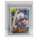 1980 autographed Andre Dawson baseball card