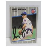 1989 autographed Greg Maddux baseball card
