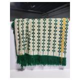 Vintage embroidered throw blanket