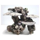 Large fish rank aquarium rock feature