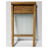 Vintage wood & glass washboard