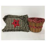 Small bandana basket & checkered pillow