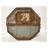 Antique weathered metal film case canister
