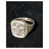 Vintage sterling Boy Scout ring