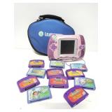 Leap Frog gaming system with games & case