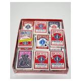 18 decks of playing cards