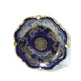 Cobalt blue & gold china plate
