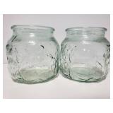 Decorative jars with fruit design