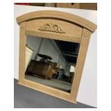 Large ash wood mirror