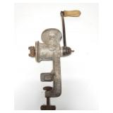 Vintage cast metal meat grinder